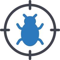 target bug vector illustration on a background.Premium quality symbols.vector icons for concept and graphic design.