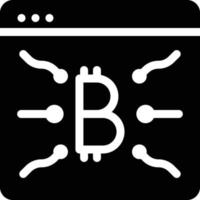 ilustración de vector de bitcoin de página web en un fondo. símbolos de calidad premium. iconos vectoriales para concepto y diseño gráfico.