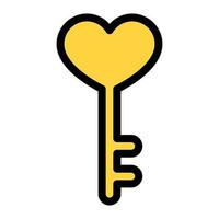 heart key vector illustration on a background.Premium quality symbols.vector icons for concept and graphic design.