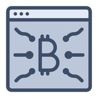 webpage bitcoin vector illustration on a background.Premium quality symbols.vector icons for concept and graphic design.