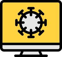 screen corona vector illustration on a background.Premium quality symbols.vector icons for concept and graphic design.