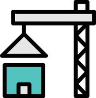 crane house vector illustration on a background.Premium quality symbols.vector icons for concept and graphic design.