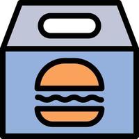 ilustración de vector de hamburguesa en un fondo. símbolos de calidad premium. iconos vectoriales para concepto y diseño gráfico.