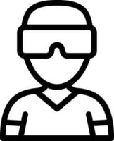 VR vector illustration on a background.Premium quality symbols.vector icons for concept and graphic design.