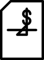 ilustración de vector de archivo de dólar en un fondo. símbolos de calidad premium. iconos vectoriales para concepto y diseño gráfico.