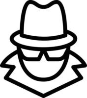 ilustración de vector de detective en un fondo. símbolos de calidad premium. iconos vectoriales para concepto y diseño gráfico.