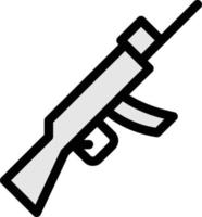 ilustración de vector de rifle en un fondo. símbolos de calidad premium. iconos vectoriales para concepto y diseño gráfico.