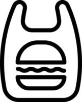 ilustración de vector de hamburguesa en un fondo. símbolos de calidad premium. iconos vectoriales para concepto y diseño gráfico.