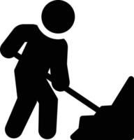 man digging vector illustration on a background.Premium quality symbols.vector icons for concept and graphic design.