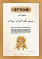 Certificate vintage vector