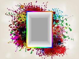 Vector frame on splash color