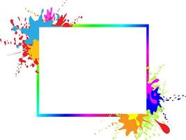 frame on splash color vector