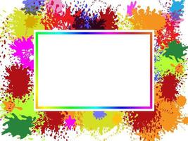 Vector frame on splash color