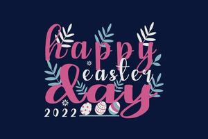 diseño divertido de la camiseta del huevo del feliz día de pascua vector