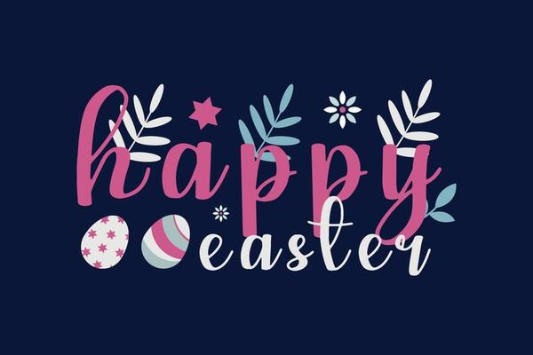 happy easter typography design