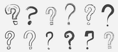 Set of Question Mark icon vector