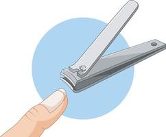 Cartoon of nail clipper on white background vector