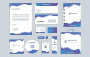 Elegant Business Templates Stationary Kit vector