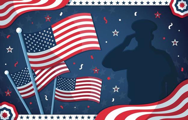 Usa memorial day background Royalty Free Vector Image