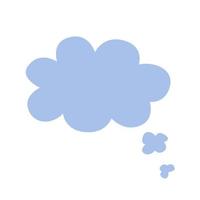 Empty message cloud in cartoon style. vector