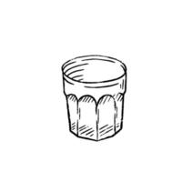 Shot glass. Glassware for alcohol. vector