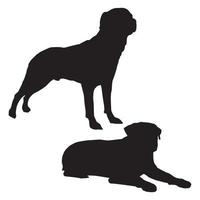 Rottweiler Dog Silhouette Art vector
