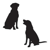 arte de silueta de labrador retriever vector