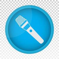 Wireless dynamic microphone flat color icon on a transparent background vector