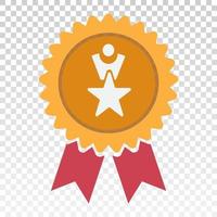 Reputation flat color icon for apps or websites vector
