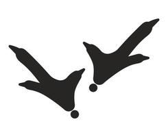 Chicken tracks or bird footprints flat vector icon for apps and websites