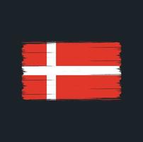 Denmark Flag Brush. National Flag vector