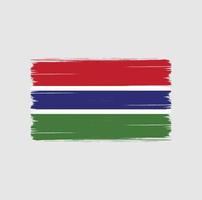 pincel de bandera de gambia. bandera nacional vector