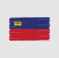 pincel de bandera de liechtenstein. bandera nacional vector