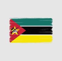 pincel de bandera de mozambique. bandera nacional vector