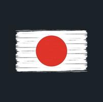 cepillo de bandera de japón. bandera nacional vector