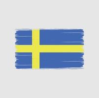 Sweden Flag Brush. National Flag vector