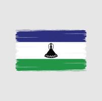 Lesotho Flag Brush. National Flag vector