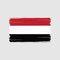 Yemen Flag Brush. National Flag vector