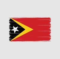pincel de bandera de timor leste. bandera nacional vector