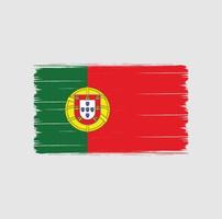 pincel de bandera portuguesa. bandera nacional vector