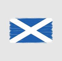 cepillo de la bandera de Escocia. bandera nacional vector