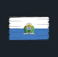 San Marino Flag Brush. National Flag vector