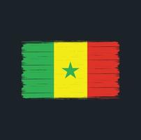 Senegal Flag Brush. National Flag vector