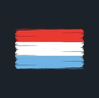 pincel de bandera de luxemburgo. bandera nacional vector