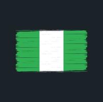 pincel de bandera de nigeria. bandera nacional vector