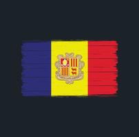 cepillo de la bandera de andorra. bandera nacional vector