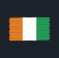 Cote Dlvoire Flag Brush. National Flag vector