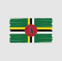 Dominica Flag Brush. National Flag vector