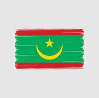 Mauritania Flag Brush. National Flag vector