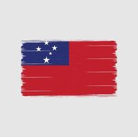 Samoa Flag Brush. National Flag vector